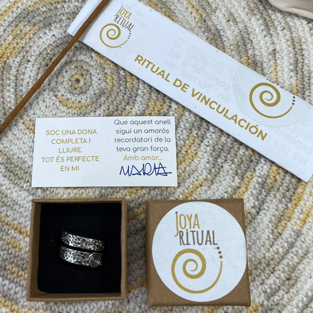joya ritual vinculacion regalo anillo plata
