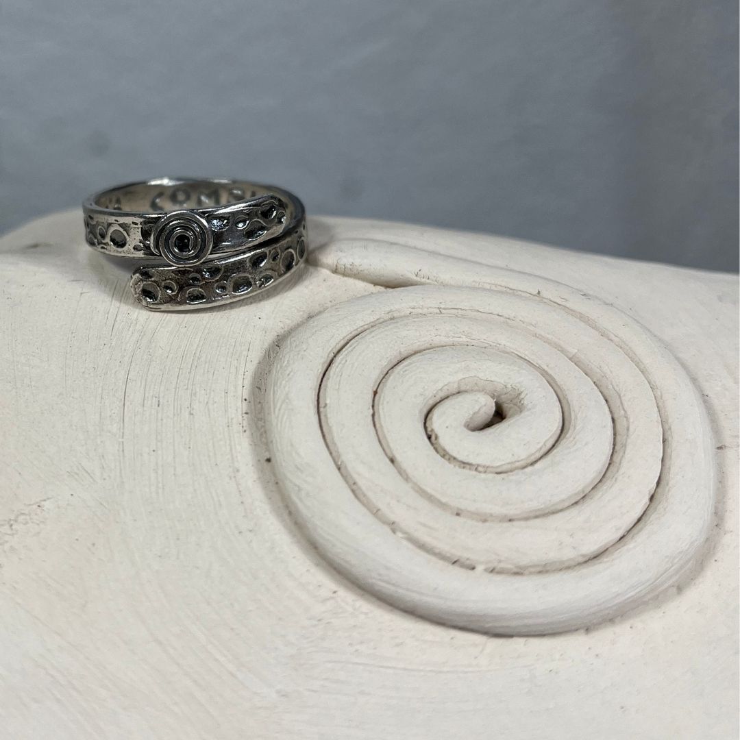 Anell COMPLETA I LLIURE plata ajustable espiral