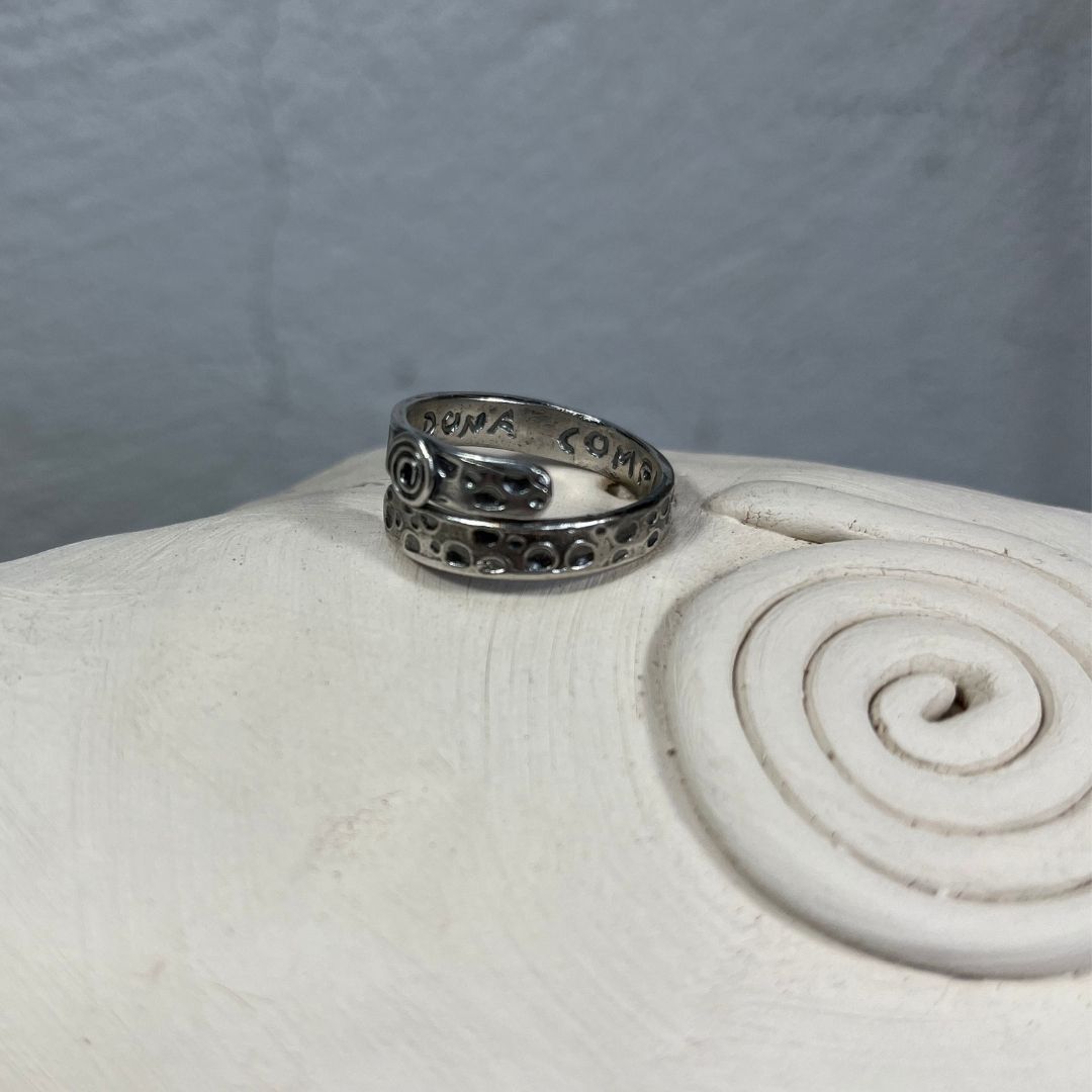 Anell COMPLETA I LLIURE plata ajustable espiral