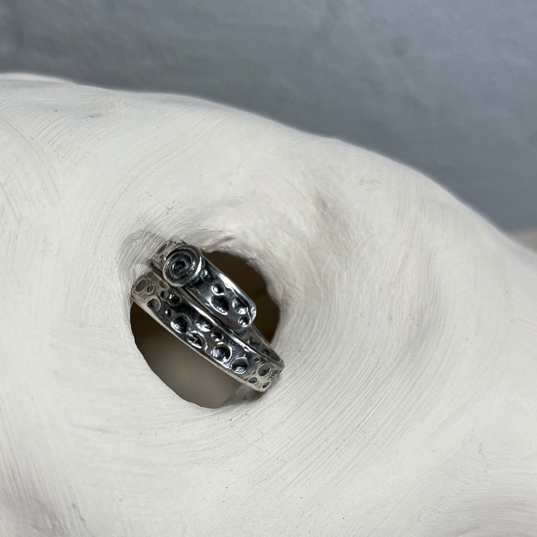 Anell COMPLETA I LLIURE plata ajustable espiral
