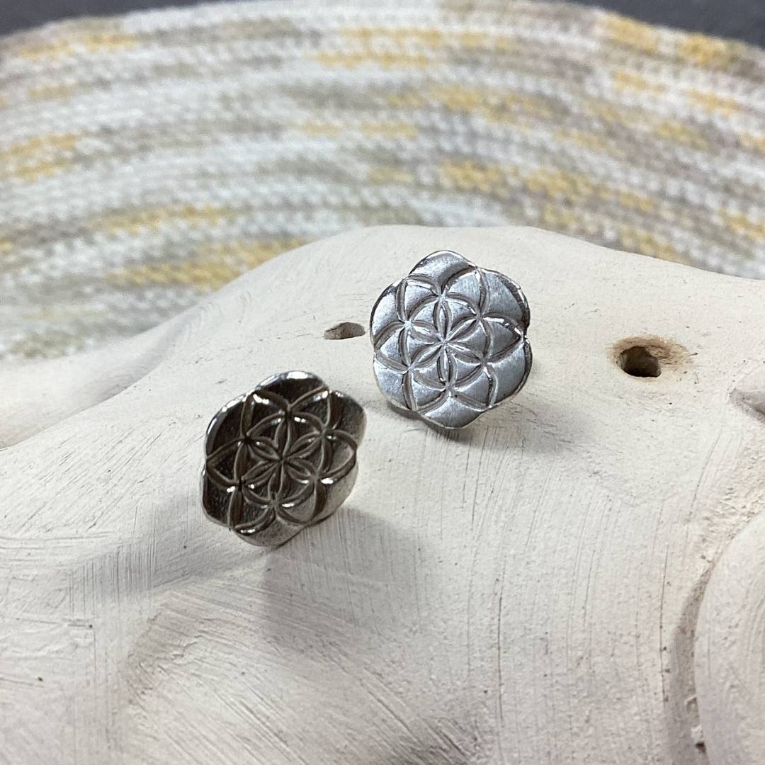pendientes semilla de la vida plata