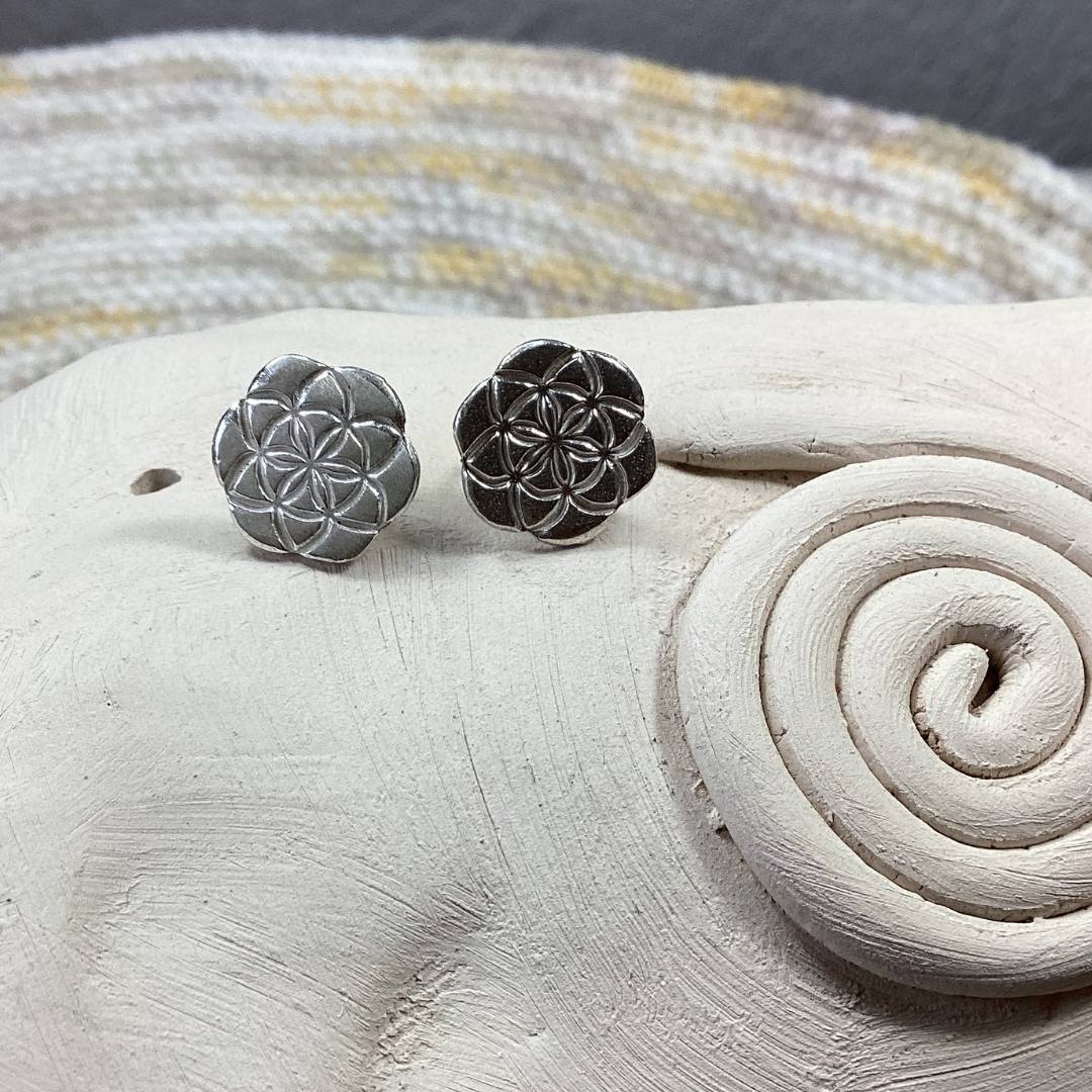 pendientes semilla de la vida plata