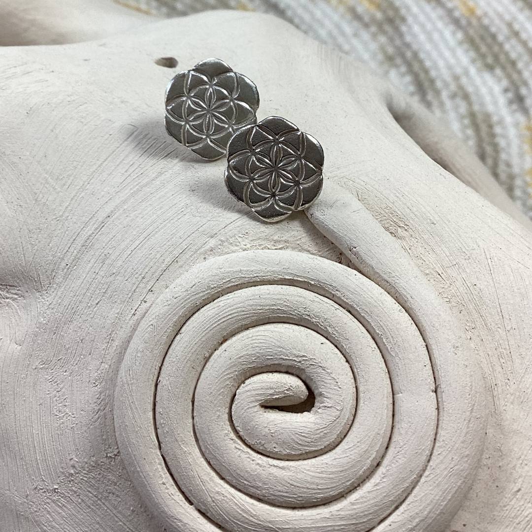 pendientes semilla de la vida plata