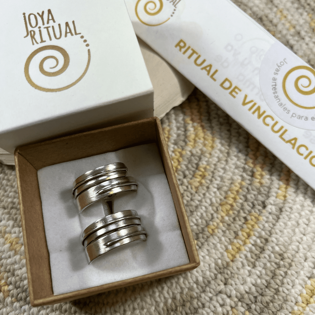 Pack regalo Dúo Merecedora con dos anillos de plata joya de vinculación Joya Ritual